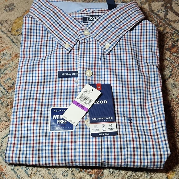 Izod Men's Multicolor Checkered Shirt - Picture 2 of 7